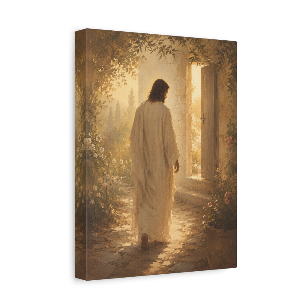 Abide With Me Jesus Christ Canvas Wall Art — Christian Garden Print
