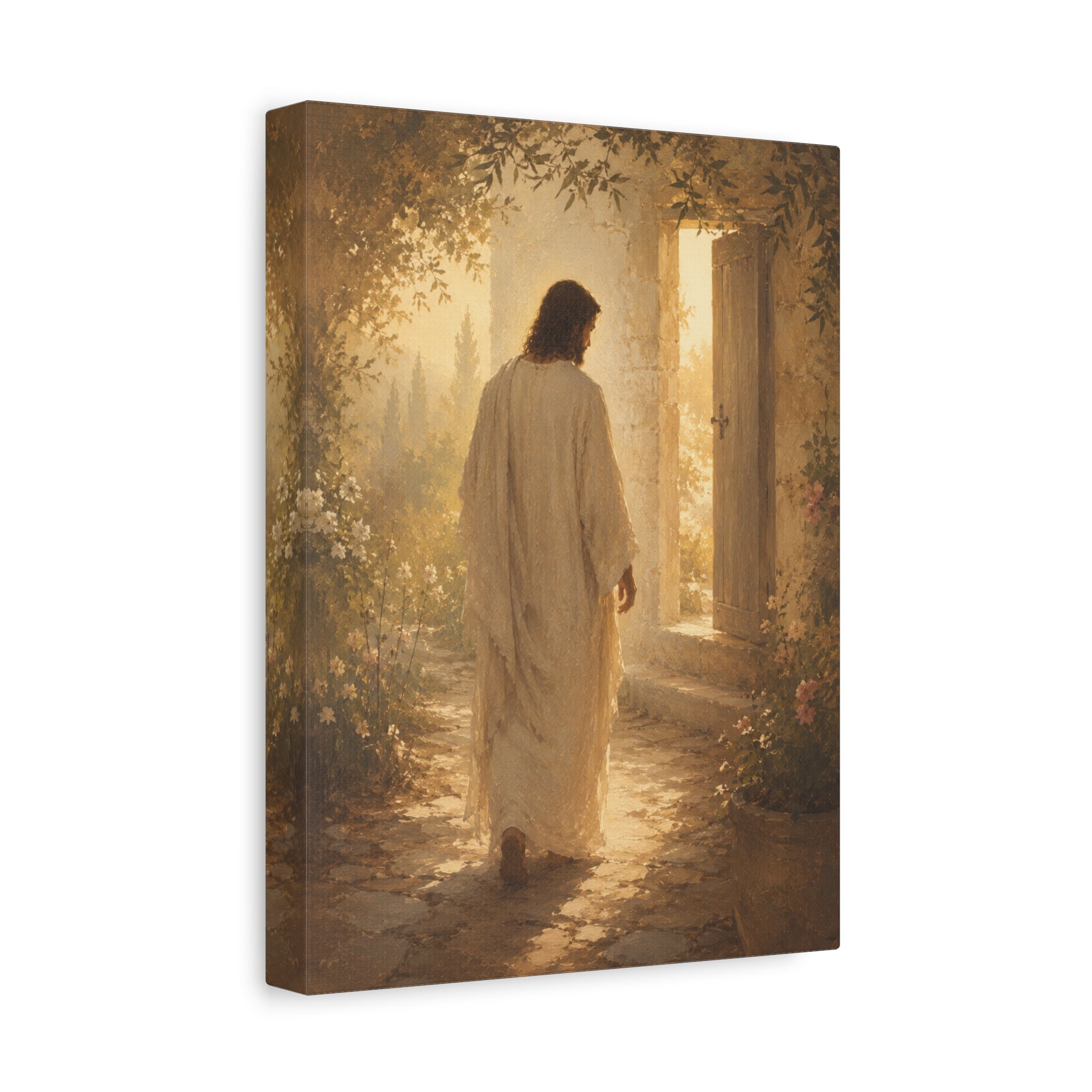 Abide With Me Jesus Christ Canvas Wall Art — Christian Garden Print