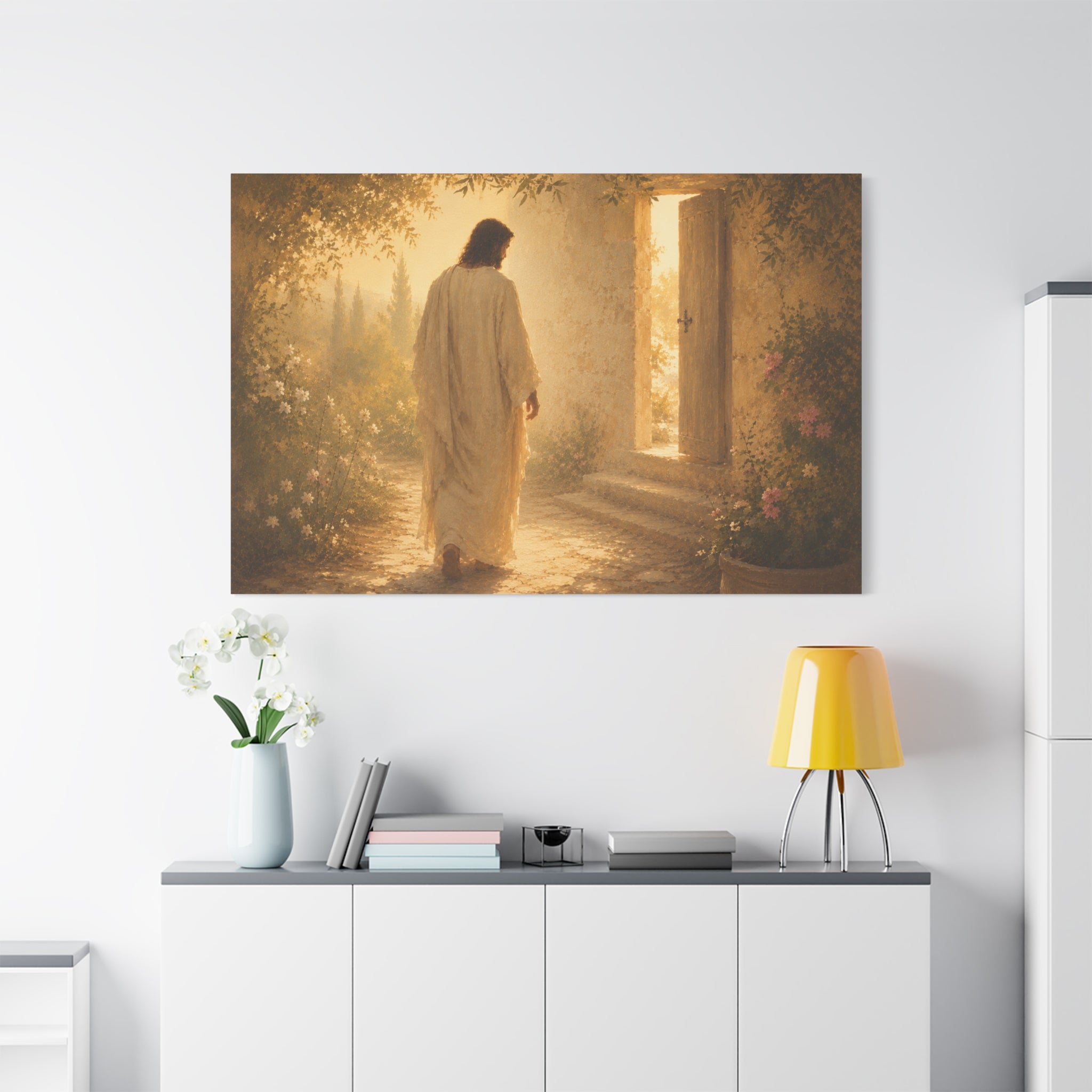 Abide With Me Jesus Christ Canvas Wall Art — Christian Garden Print