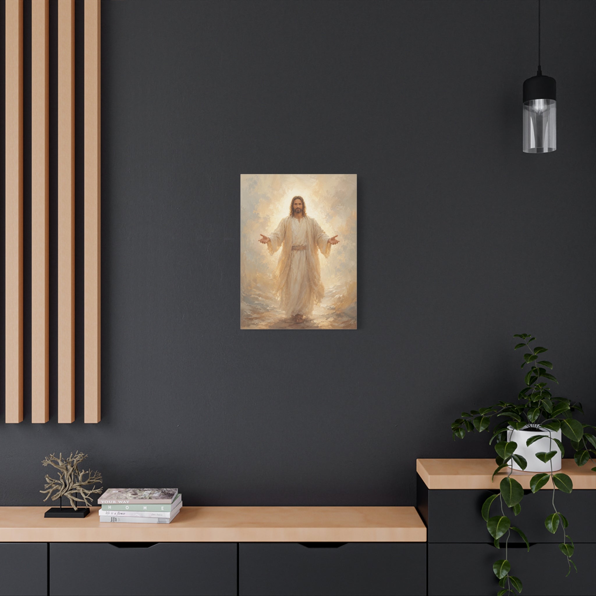 Come Unto Me Jesus Christ Canvas Wall Art — Soft Christian Home Decor