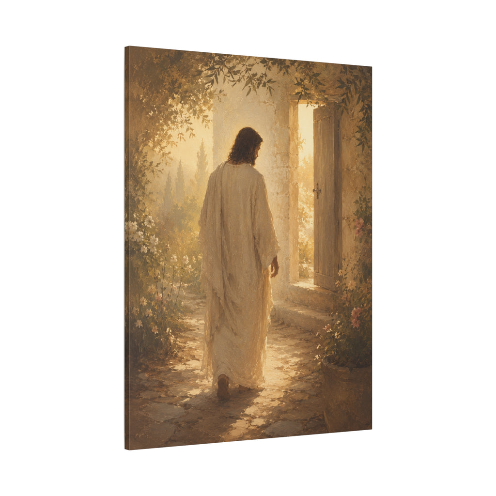 Abide With Me Jesus Christ Canvas Wall Art — Christian Garden Print