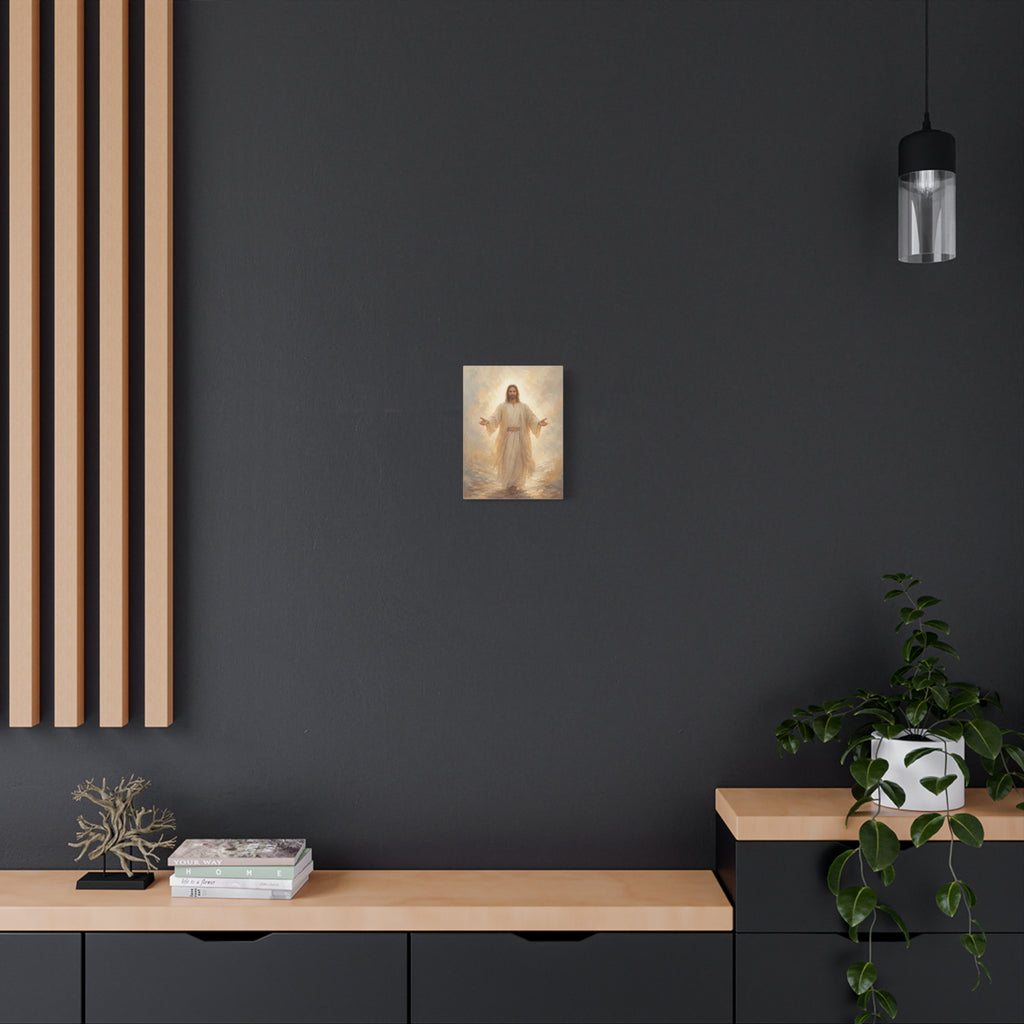 Come Unto Me Jesus Christ Canvas Wall Art — Soft Christian Home Decor