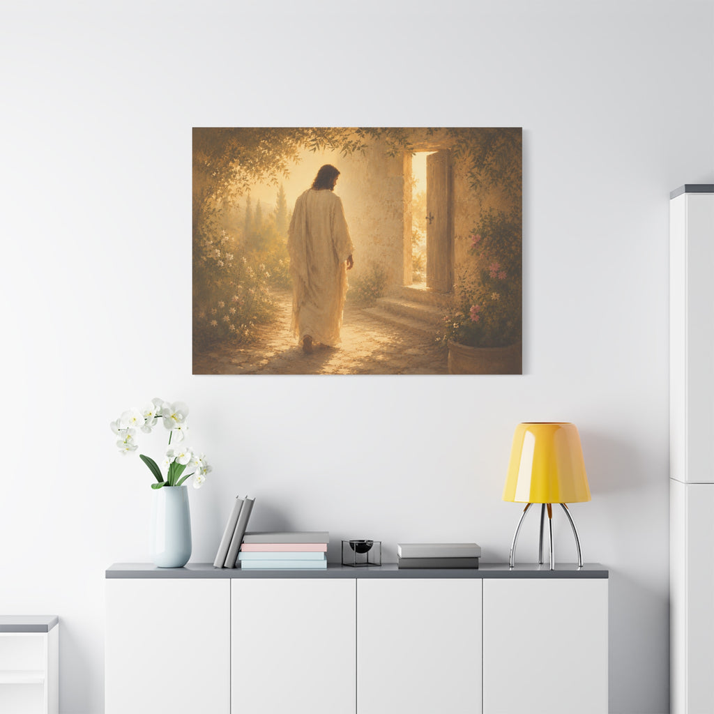Abide With Me Jesus Christ Canvas Wall Art — Christian Garden Print
