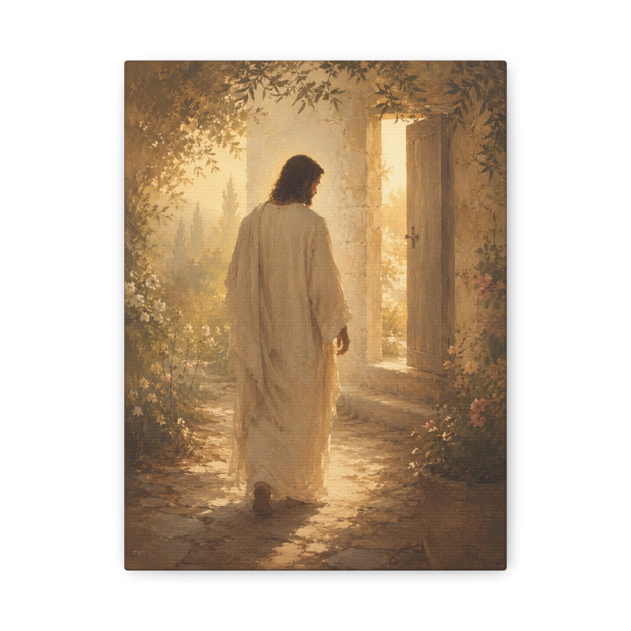 Abide With Me Jesus Christ Canvas Wall Art — Christian Garden Print