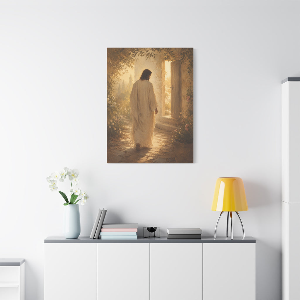 Abide With Me Jesus Christ Canvas Wall Art — Christian Garden Print