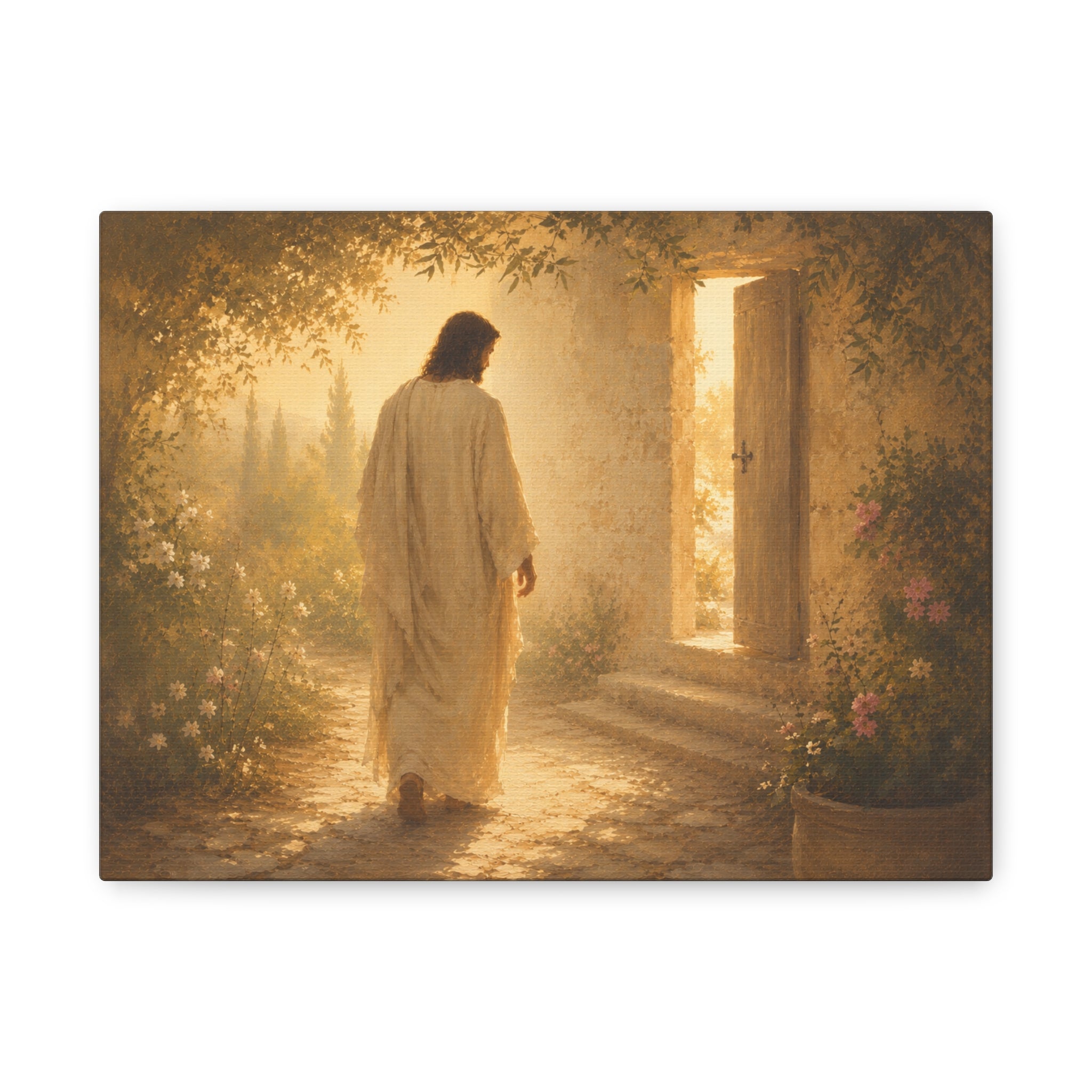 Abide With Me Jesus Christ Canvas Wall Art — Christian Garden Print