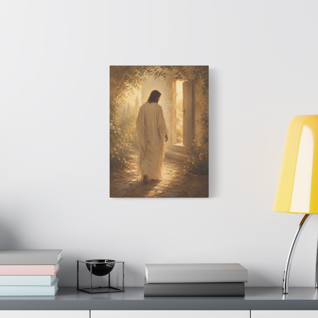 Abide With Me Jesus Christ Canvas Wall Art — Christian Garden Print