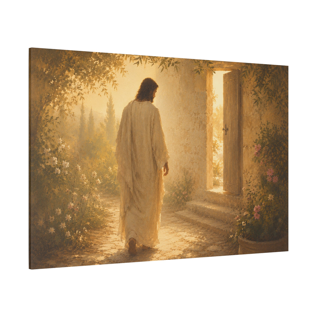 Abide With Me Jesus Christ Canvas Wall Art — Christian Garden Print