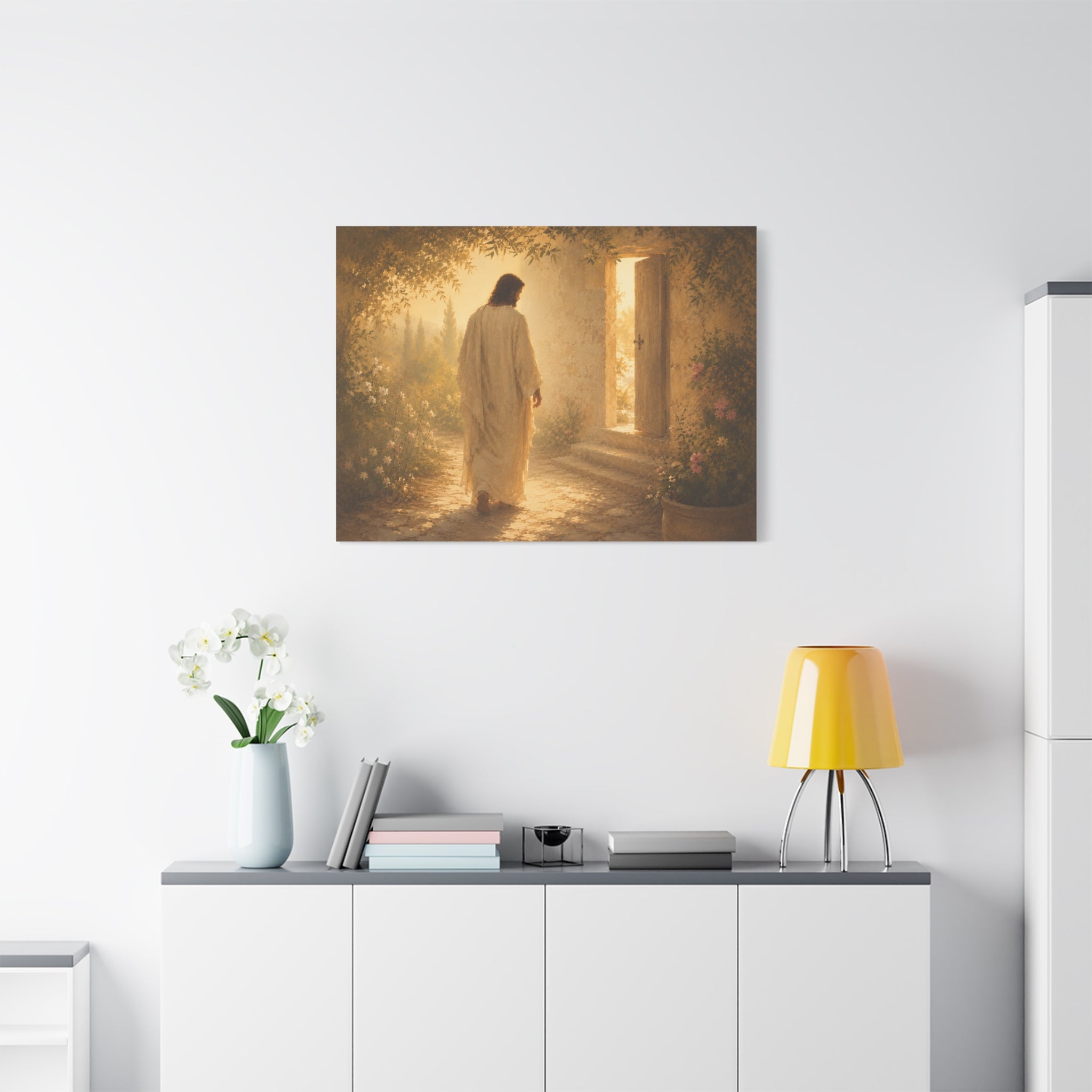Abide With Me Jesus Christ Canvas Wall Art — Christian Garden Print