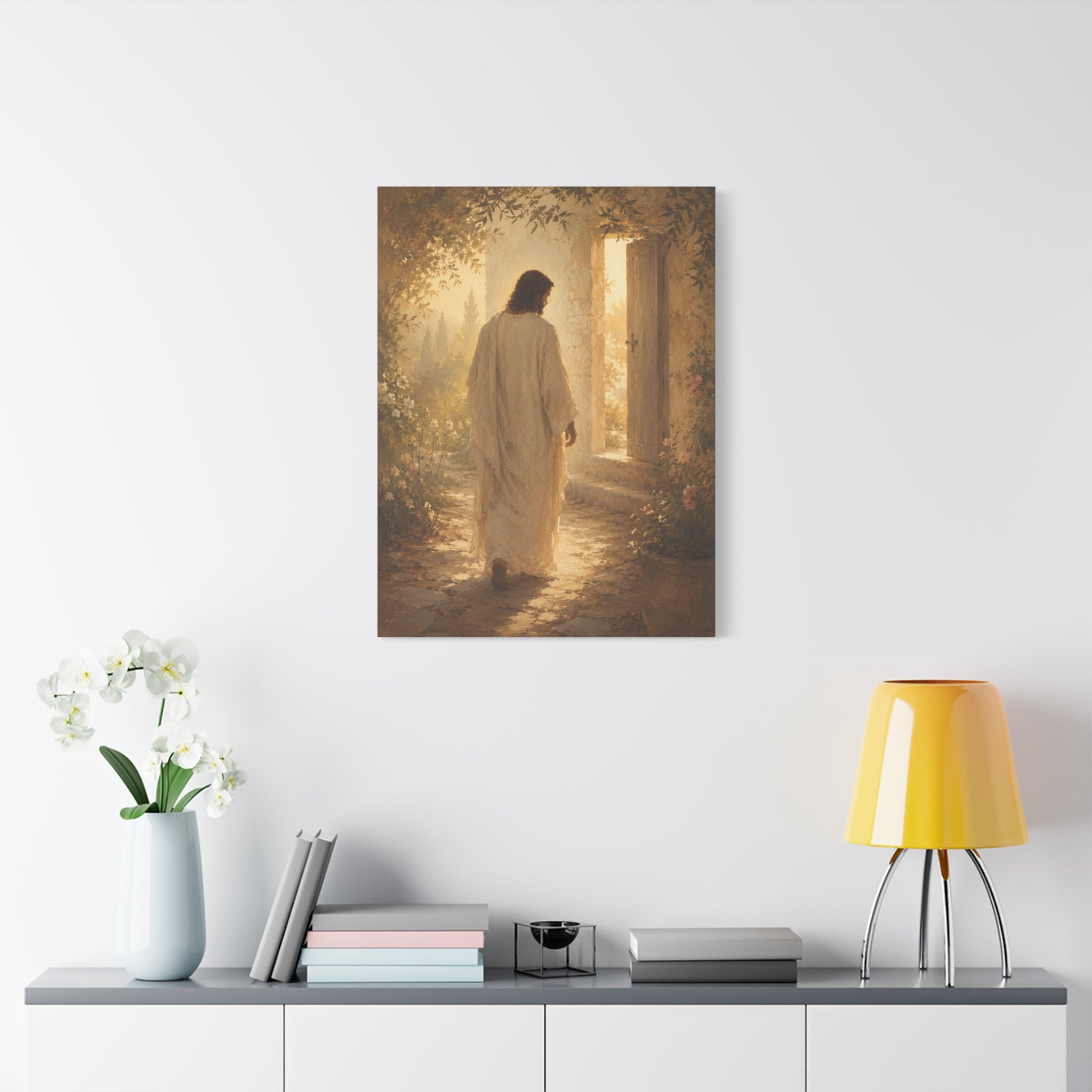 Abide With Me Jesus Christ Canvas Wall Art — Christian Garden Print