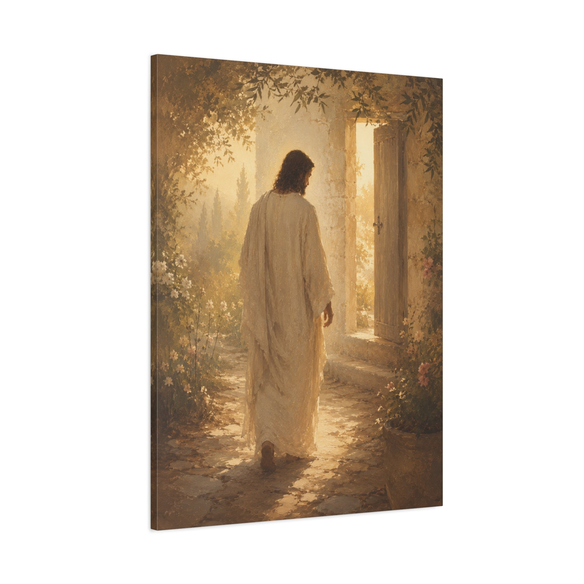Abide With Me Jesus Christ Canvas Wall Art — Christian Garden Print