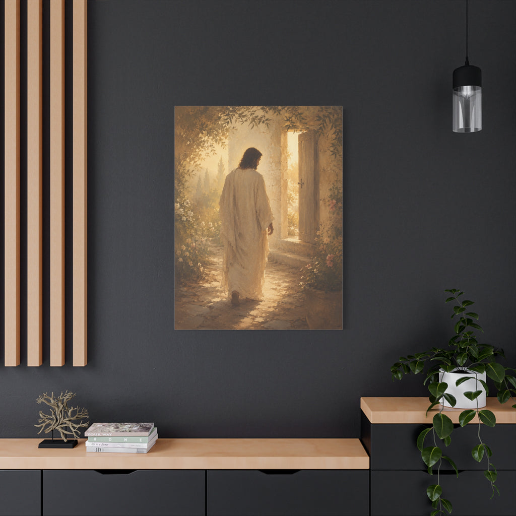 Abide With Me Jesus Christ Canvas Wall Art — Christian Garden Print