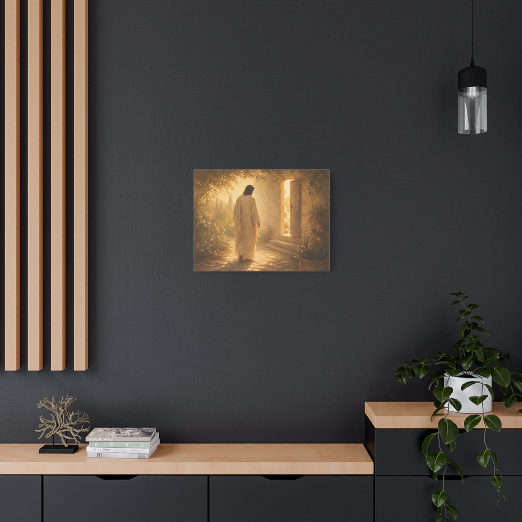 Abide With Me Jesus Christ Canvas Wall Art — Christian Garden Print