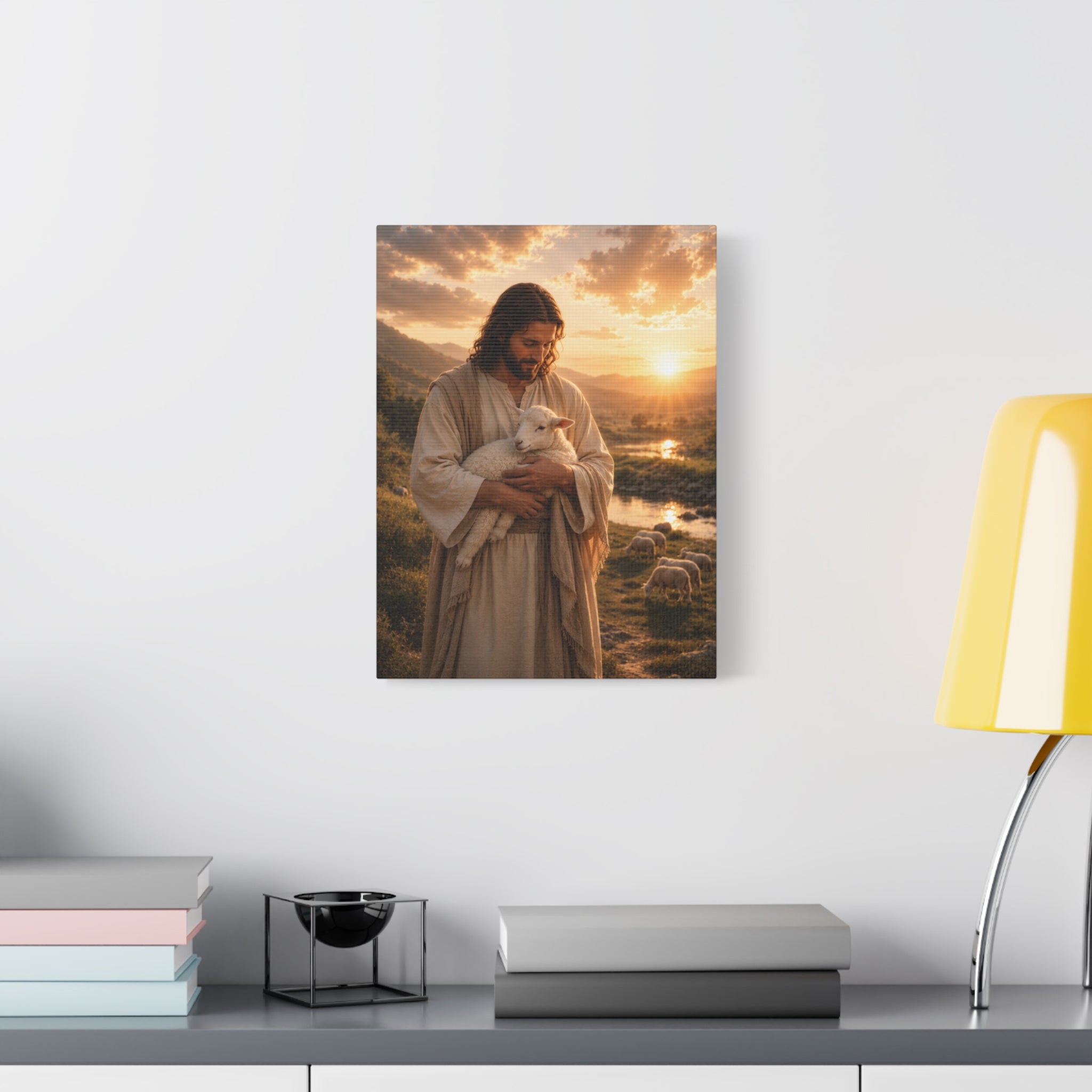 The Good Shepherd — Jesus With Lamb Christian Canvas