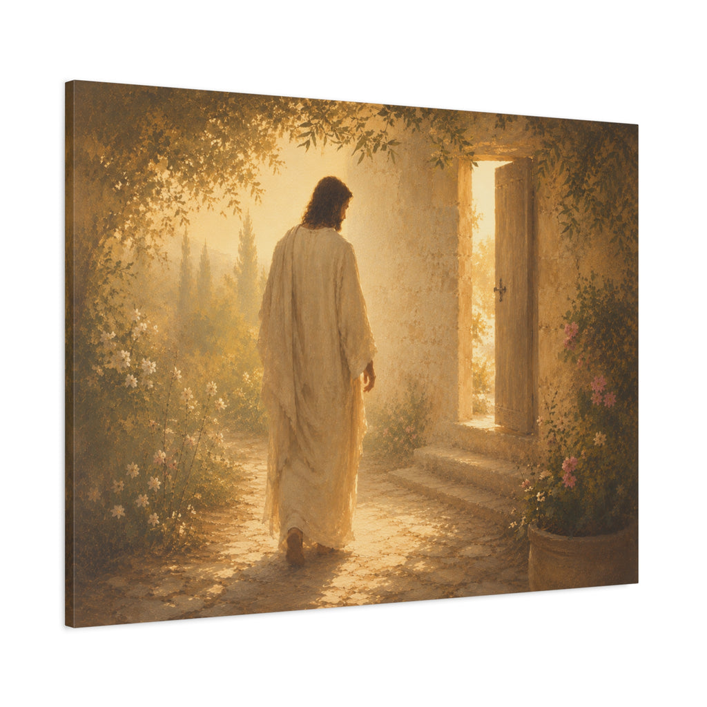 Abide With Me Jesus Christ Canvas Wall Art — Christian Garden Print