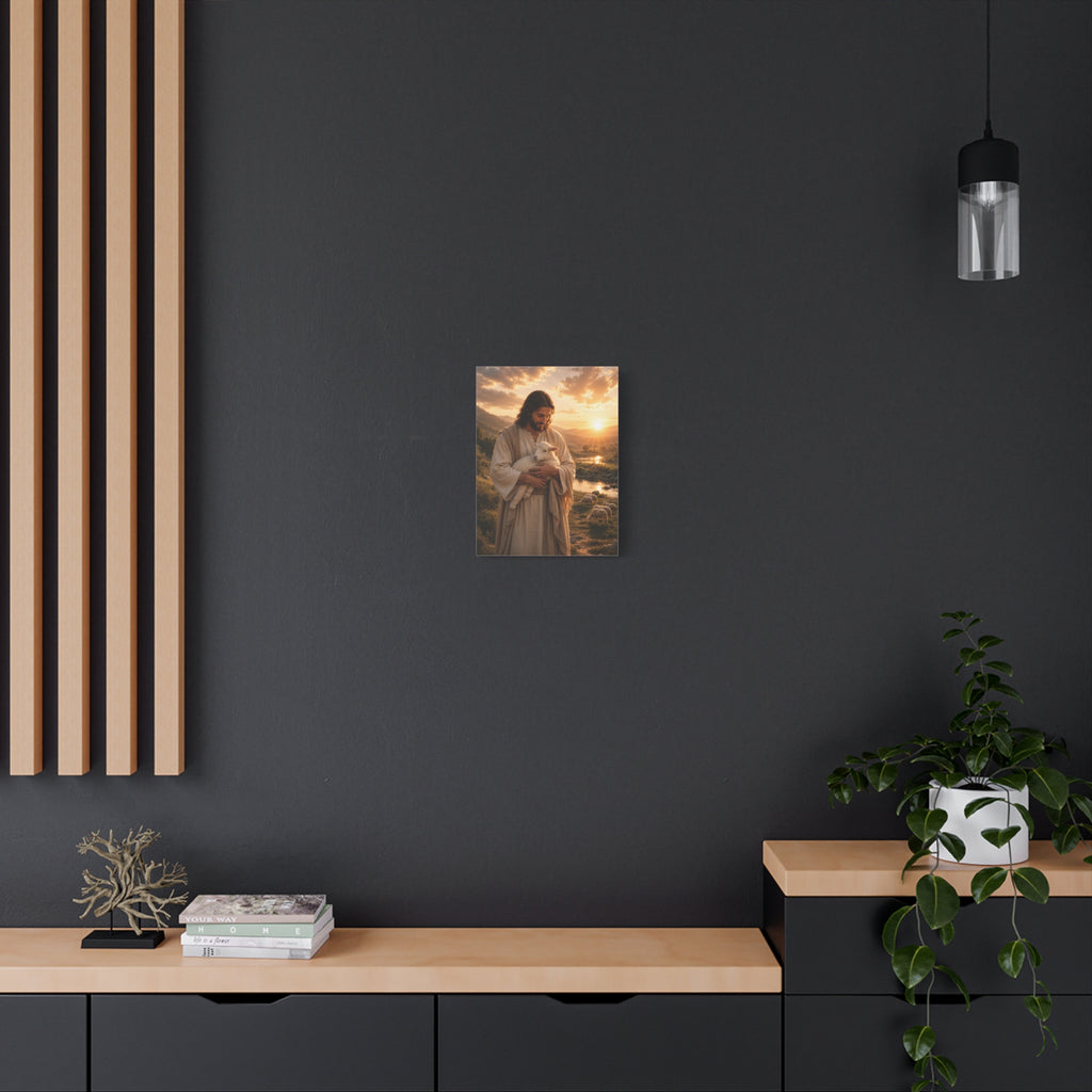 The Good Shepherd — Jesus With Lamb Christian Canvas