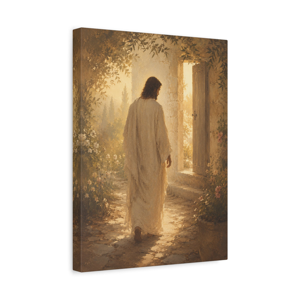 Abide With Me Jesus Christ Canvas Wall Art — Christian Garden Print