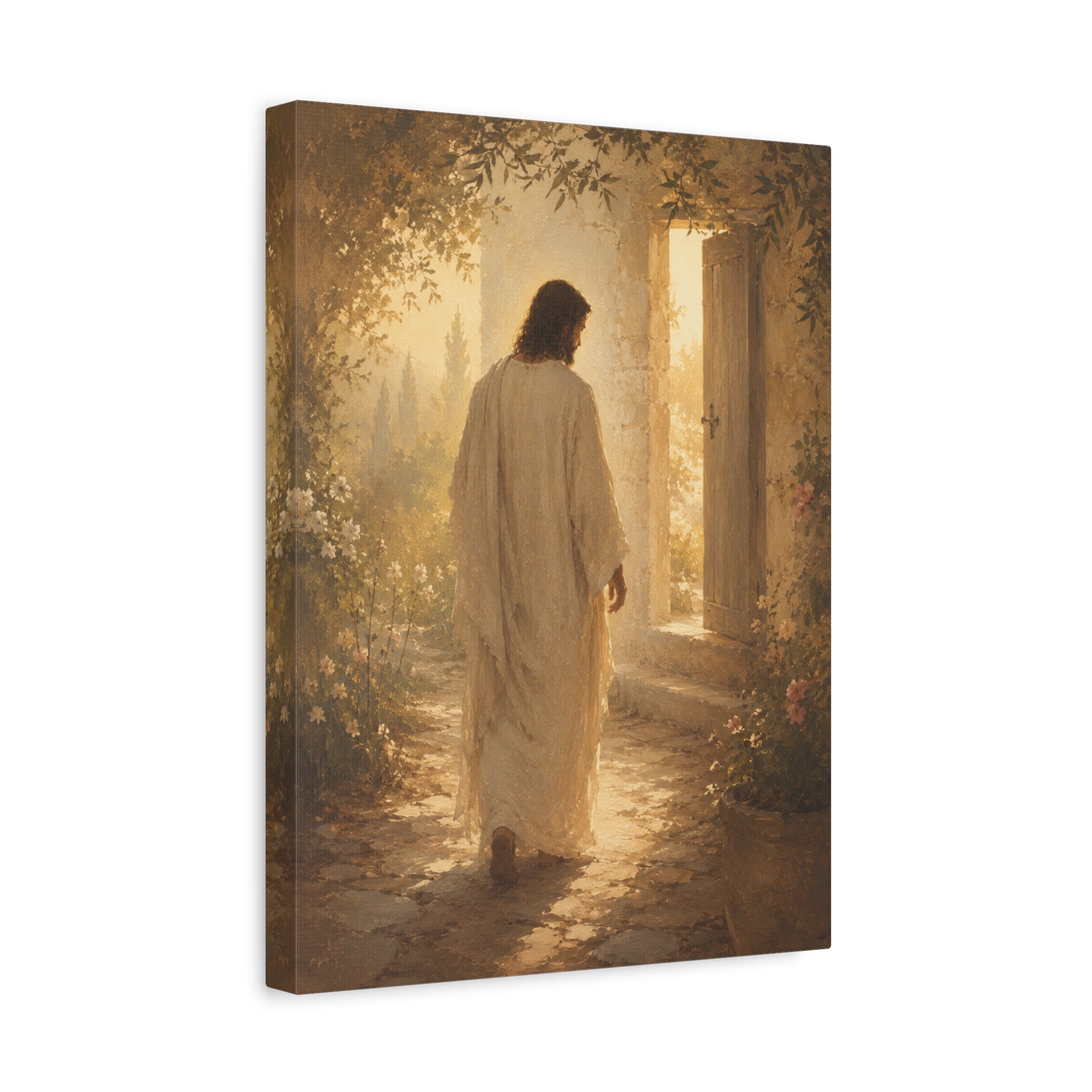 Abide With Me Jesus Christ Canvas Wall Art — Christian Garden Print