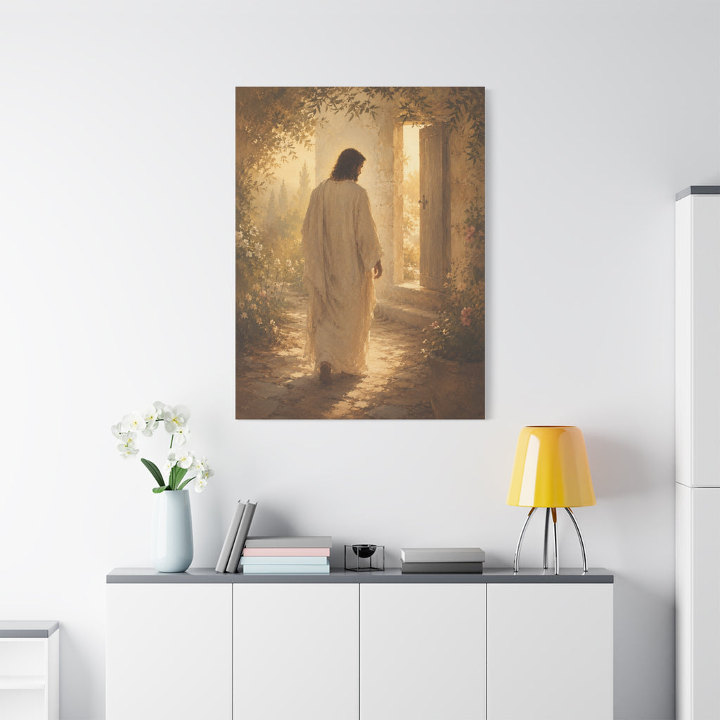 Abide With Me Jesus Christ Canvas Wall Art — Christian Garden Print