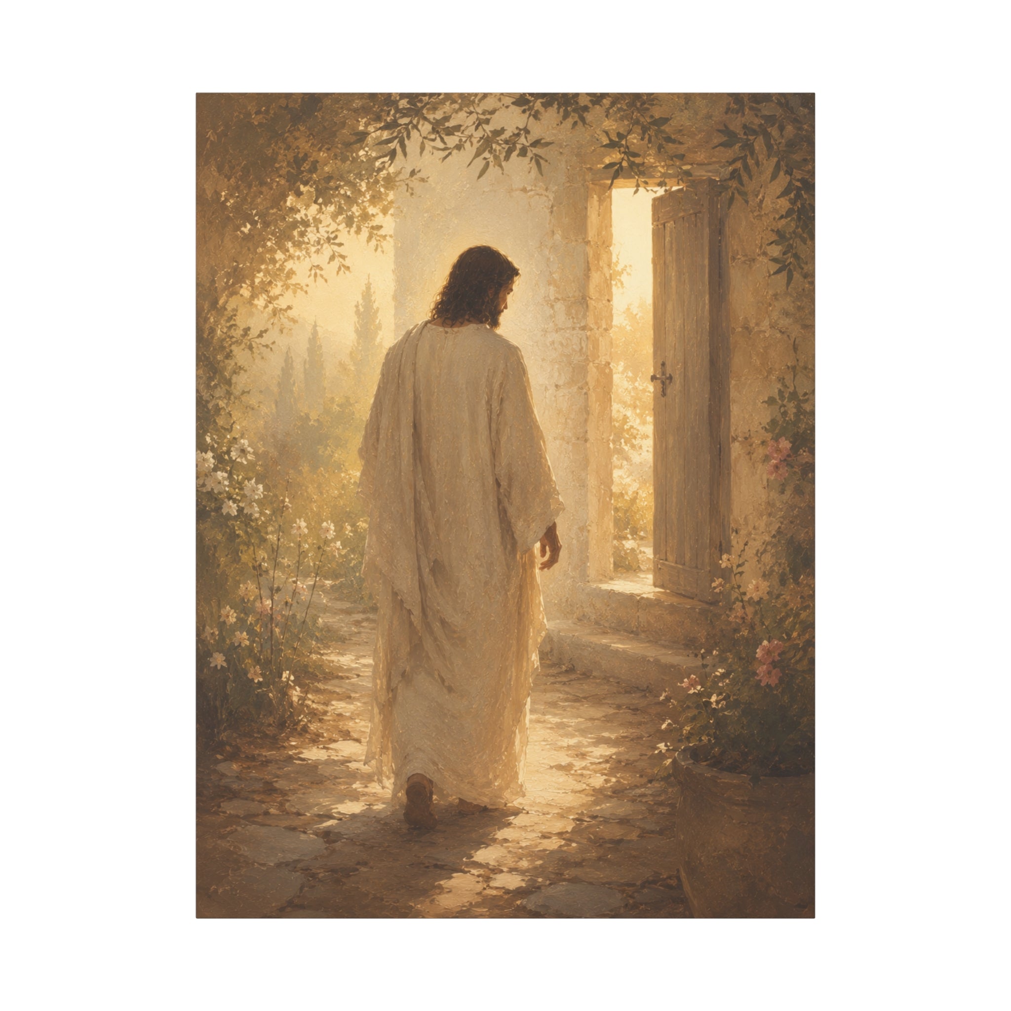 Abide With Me Jesus Christ Canvas Wall Art — Christian Garden Print