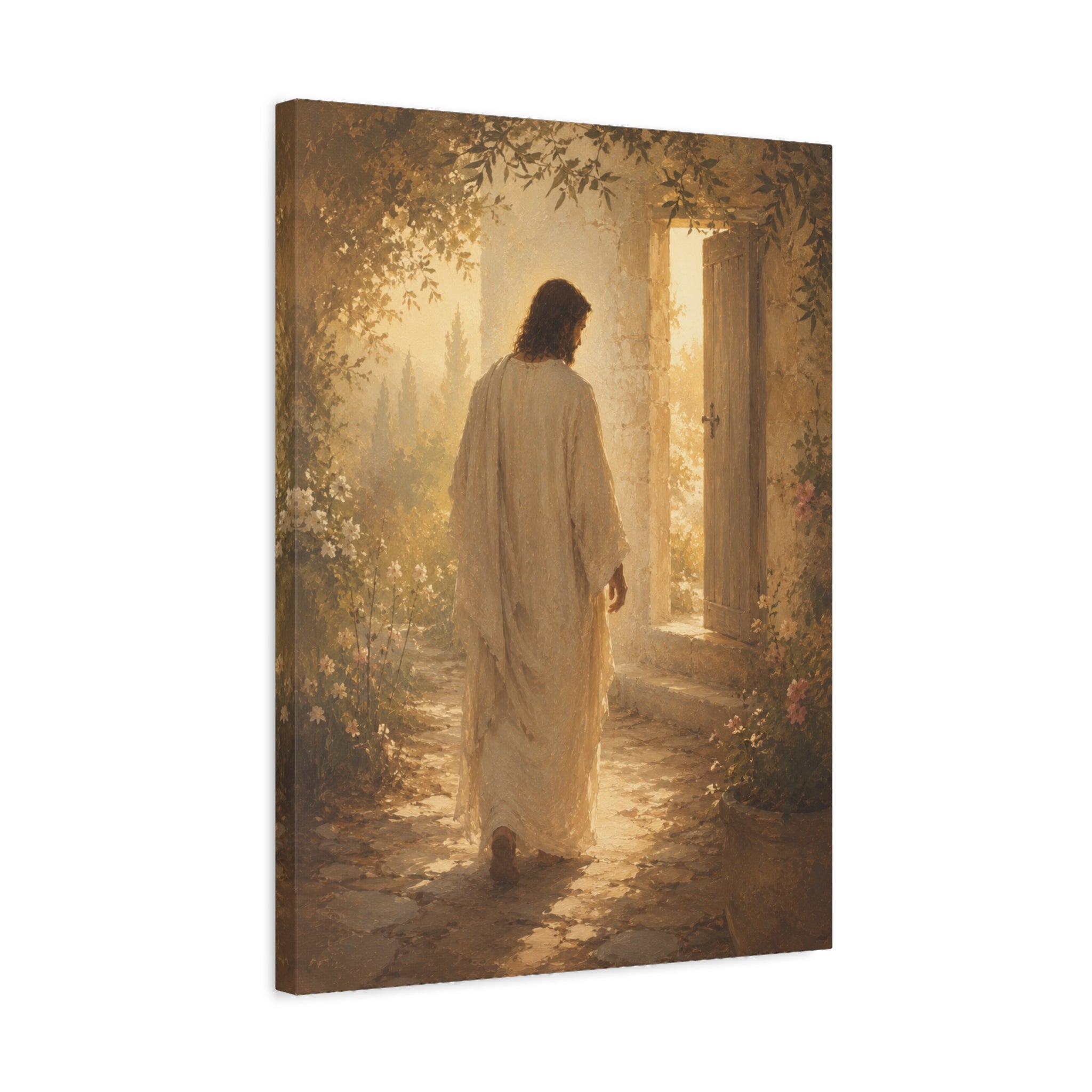 Abide With Me Jesus Christ Canvas Wall Art — Christian Garden Print