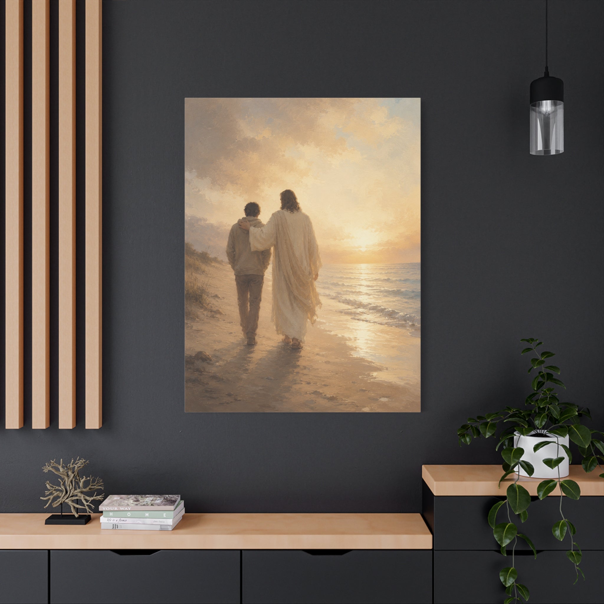 He Is Near Jesus Christ Canvas Wall Art — Christian Comfort Print