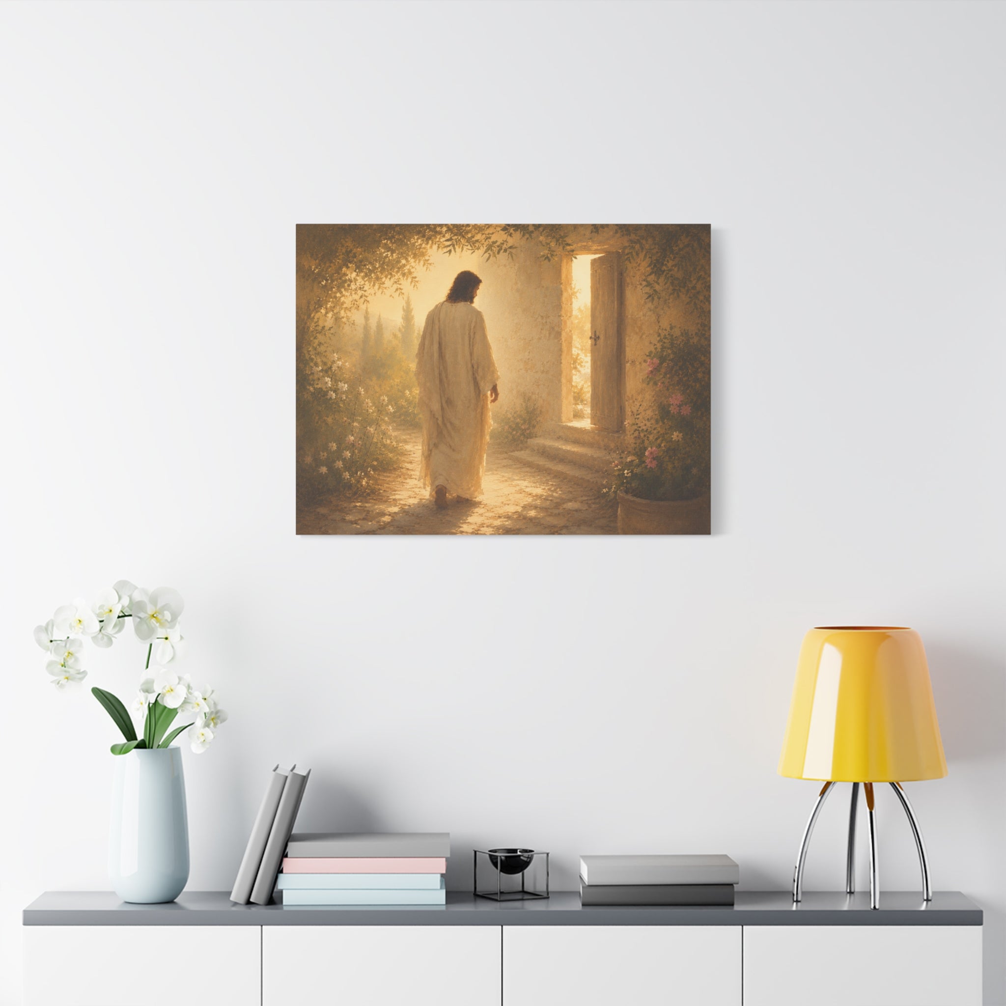 Abide With Me Jesus Christ Canvas Wall Art — Christian Garden Print