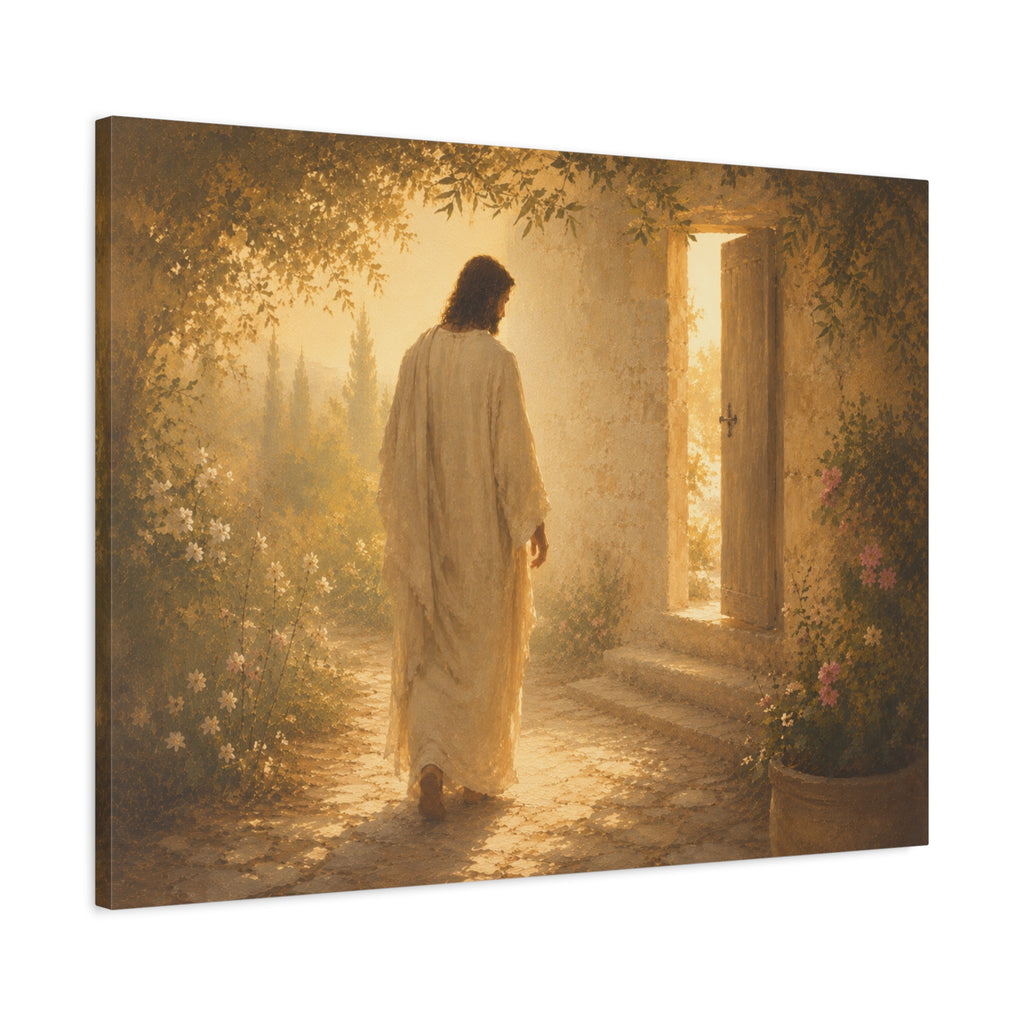 Abide With Me Jesus Christ Canvas Wall Art — Christian Garden Print