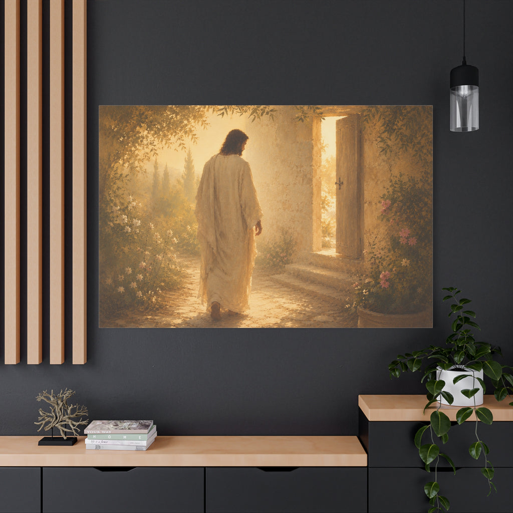 Abide With Me Jesus Christ Canvas Wall Art — Christian Garden Print