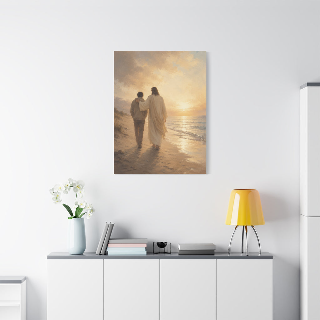 He Is Near Jesus Christ Canvas Wall Art — Christian Comfort Print