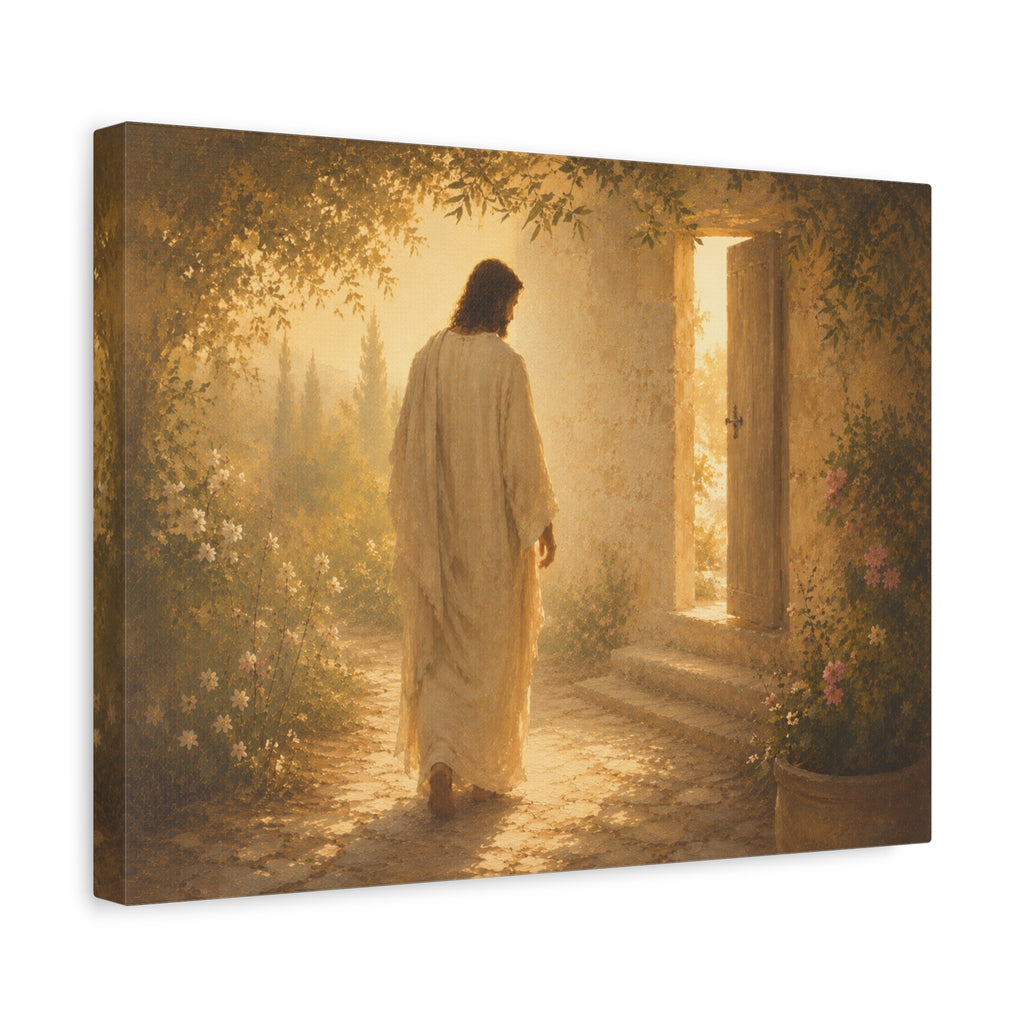 Abide With Me Jesus Christ Canvas Wall Art — Christian Garden Print