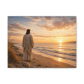 Christ on the Shore — Minimalist Jesus Beach Canvas Wall Art