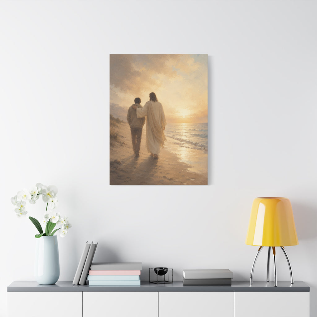 He Is Near Jesus Christ Canvas Wall Art — Christian Comfort Print