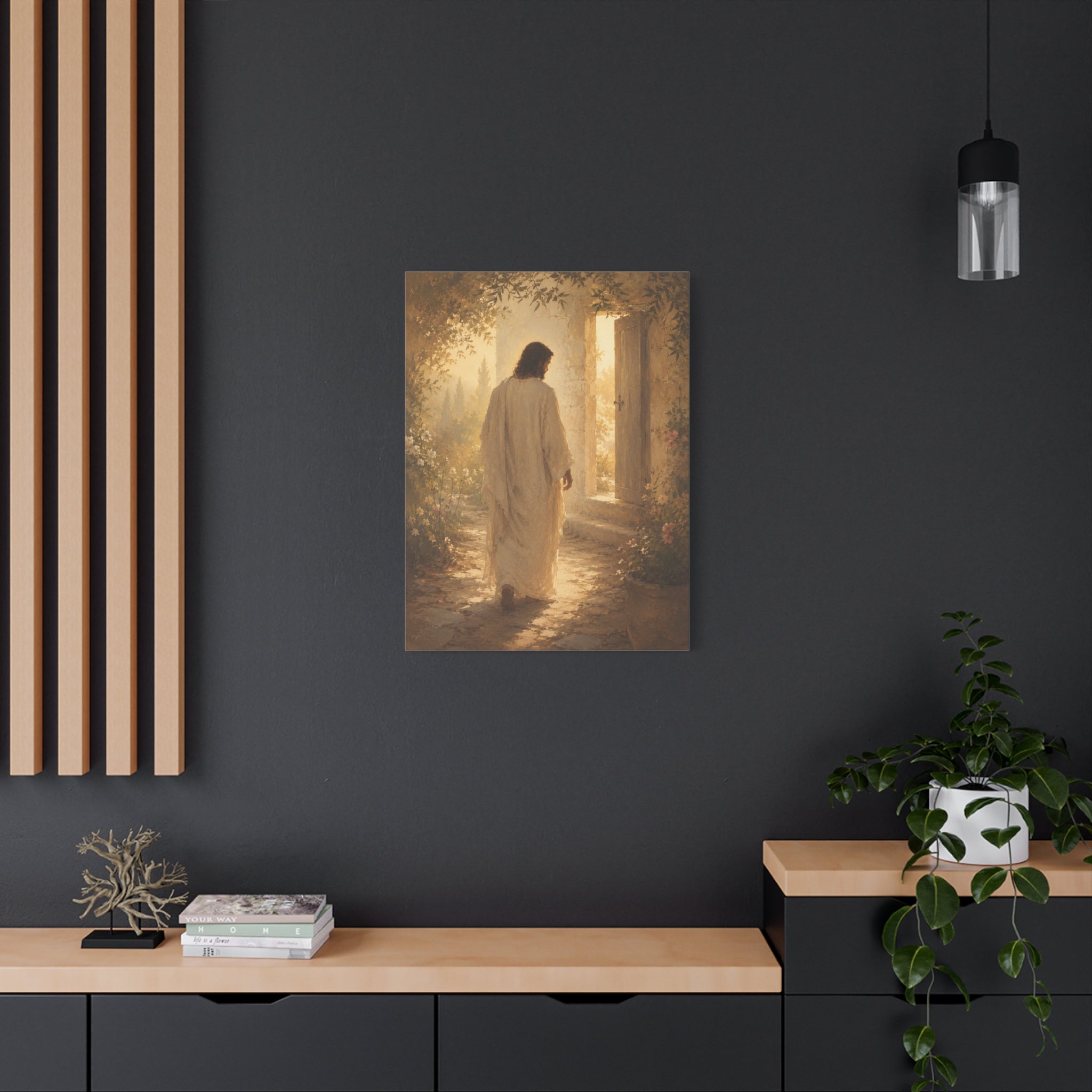 Abide With Me Jesus Christ Canvas Wall Art — Christian Garden Print