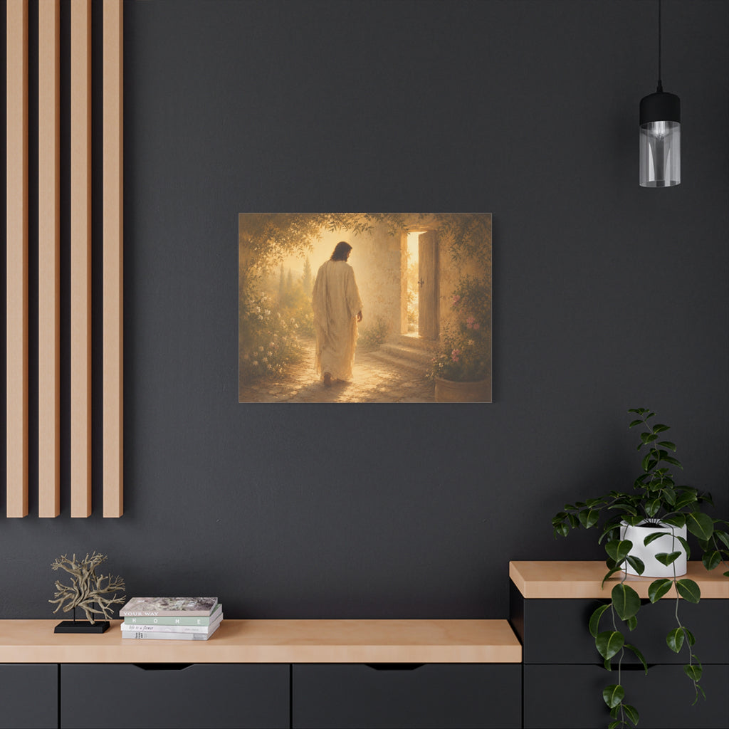 Abide With Me Jesus Christ Canvas Wall Art — Christian Garden Print
