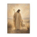 The Good Shepherd Jesus Christ Canvas Wall Art — Christian Lamb Print