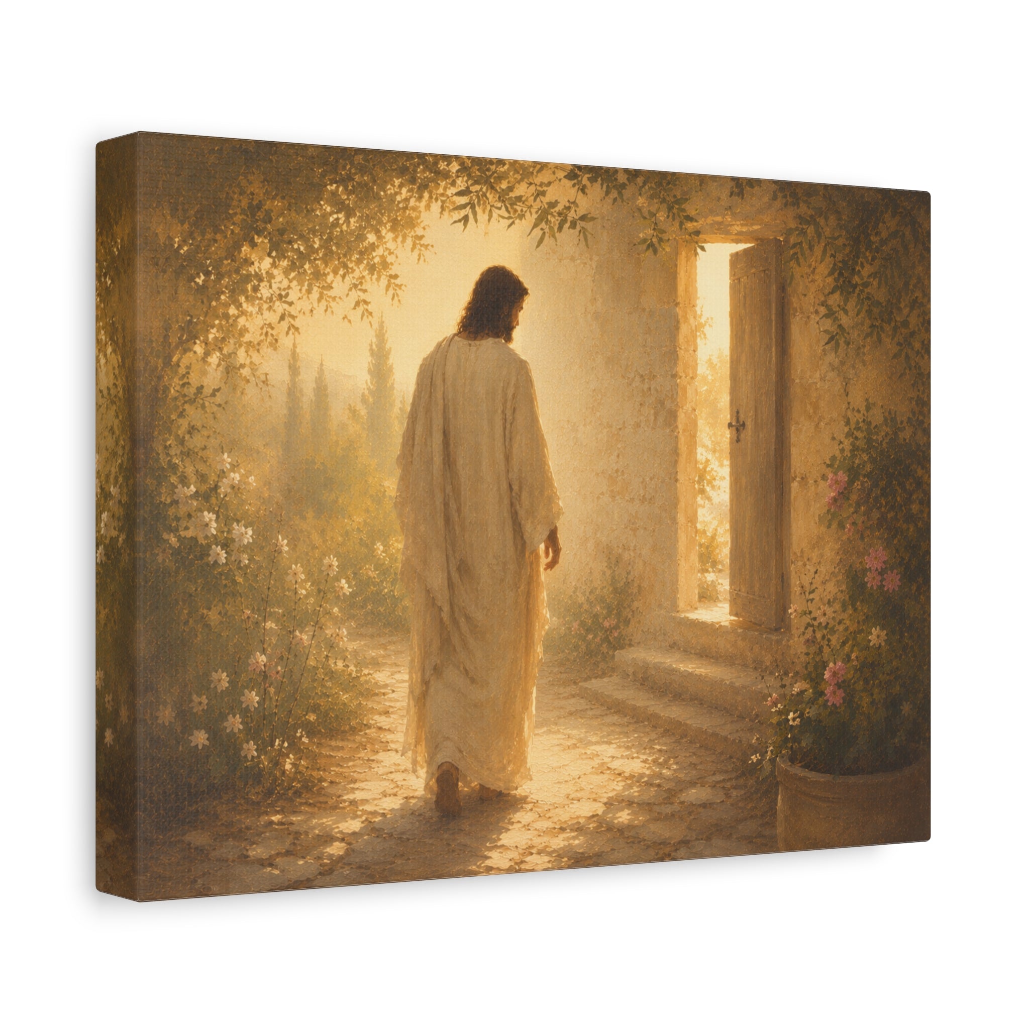 Abide With Me Jesus Christ Canvas Wall Art — Christian Garden Print