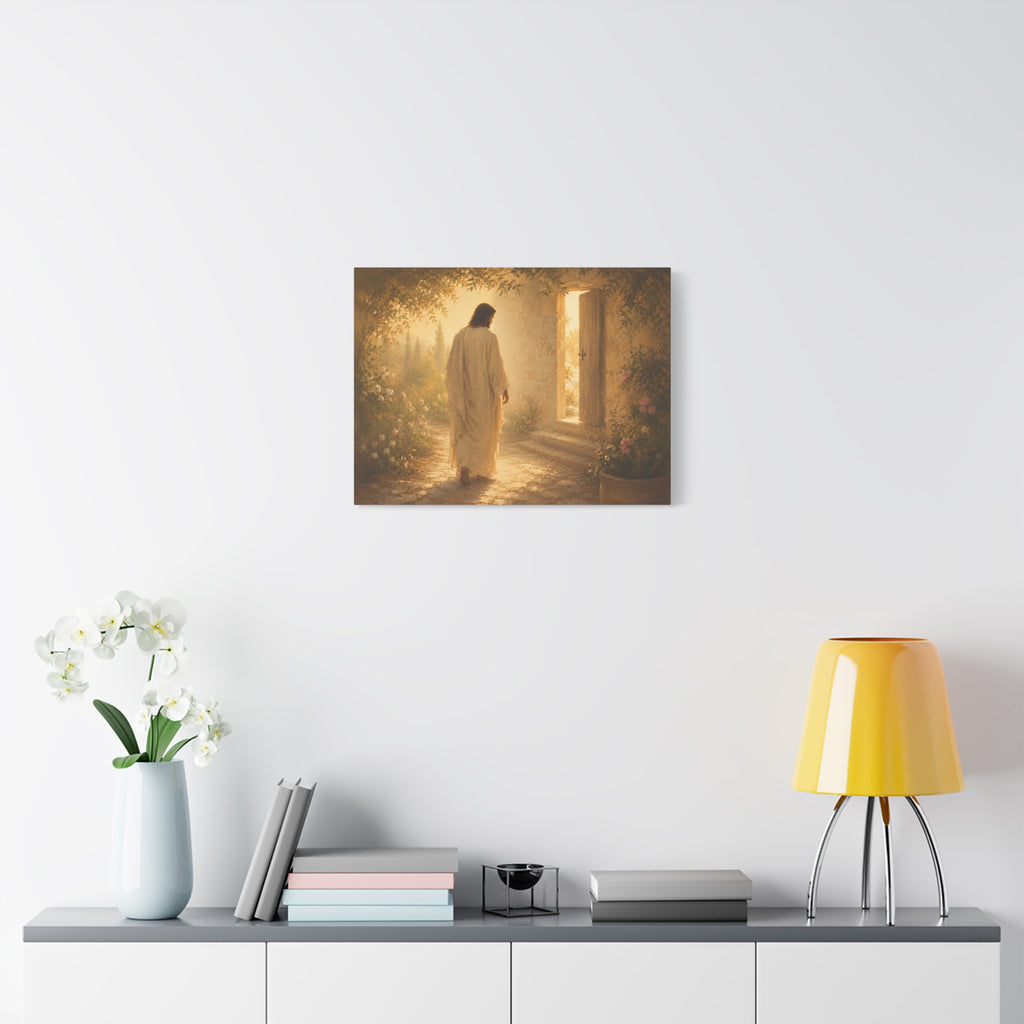 Abide With Me Jesus Christ Canvas Wall Art — Christian Garden Print