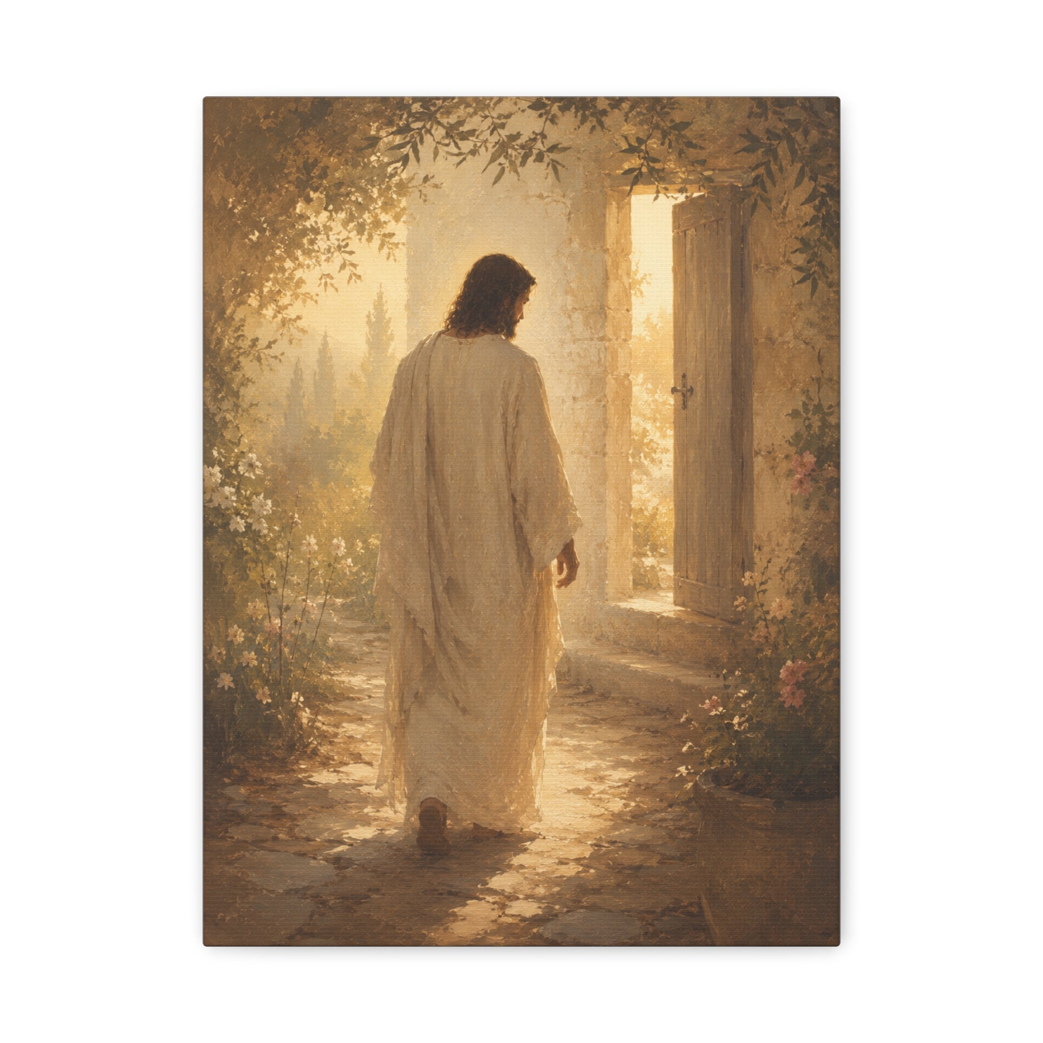 Abide With Me Jesus Christ Canvas Wall Art — Christian Garden Print