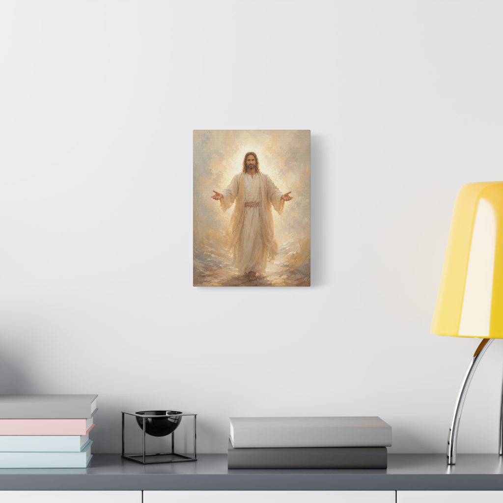 Come Unto Me Jesus Christ Canvas Wall Art — Soft Christian Home Decor