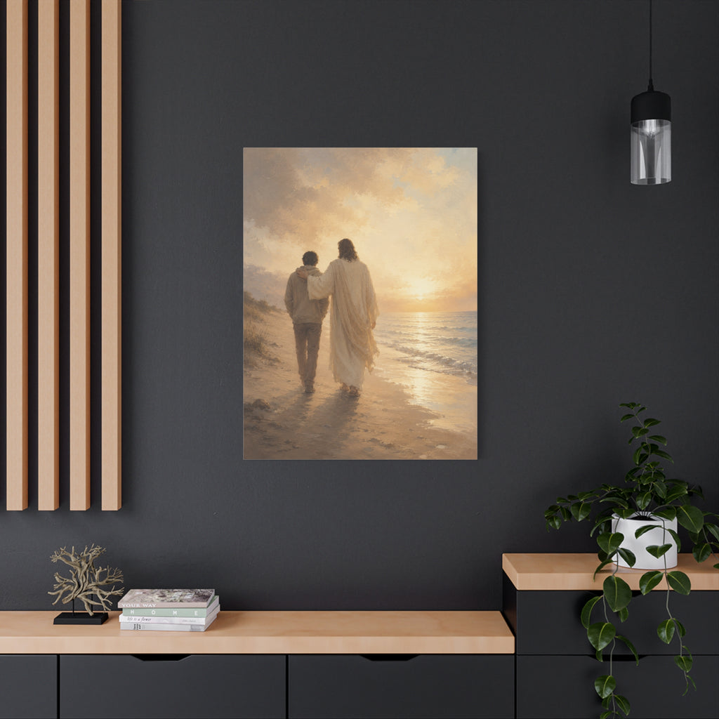 He Is Near Jesus Christ Canvas Wall Art — Christian Comfort Print