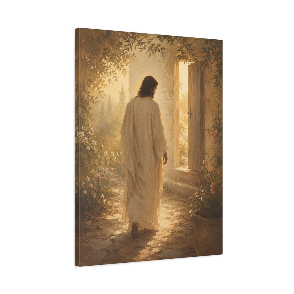 Abide With Me Jesus Christ Canvas Wall Art — Christian Garden Print