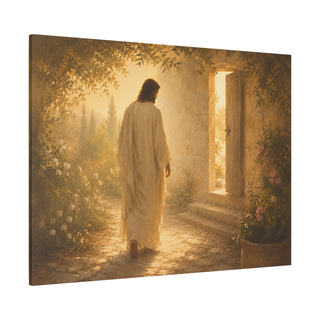 Abide With Me Jesus Christ Canvas Wall Art — Christian Garden Print