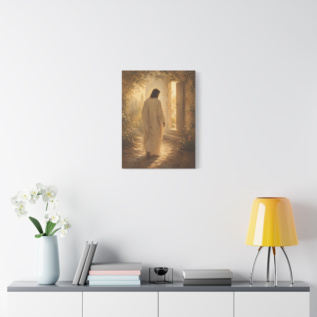 Abide With Me Jesus Christ Canvas Wall Art — Christian Garden Print